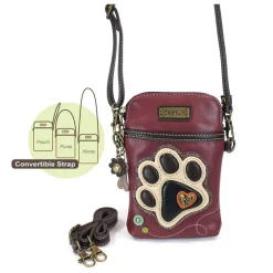 , Ivory Paw Print Cell Phone Crossbody-Chala Clearance