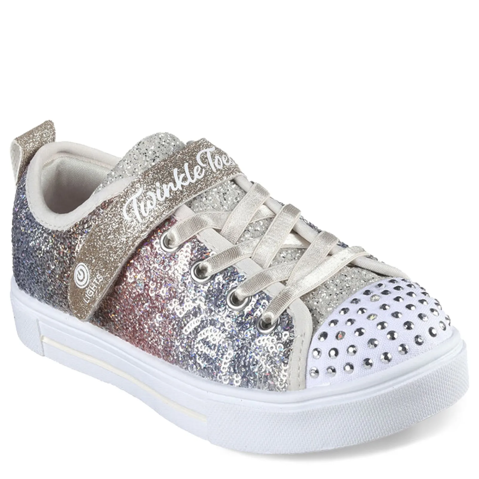 Girl's , Twinkle Toes: Twinkle Sparks - Sequin Flash Sneaker - Little Kid-Skechers Clearance