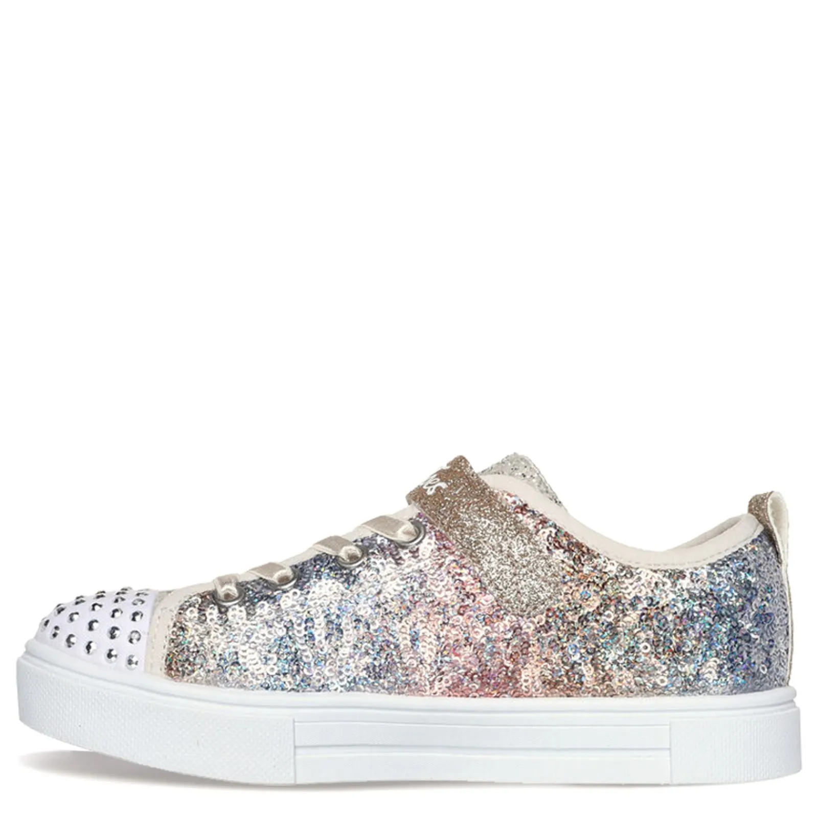 Girl's , Twinkle Toes: Twinkle Sparks - Sequin Flash Sneaker - Little Kid-Skechers Clearance