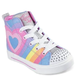 Girl's , Twinkle Toes: Twinkle Sparks - Heart Pop Sneaker - Little Kid-Skechers Clearance