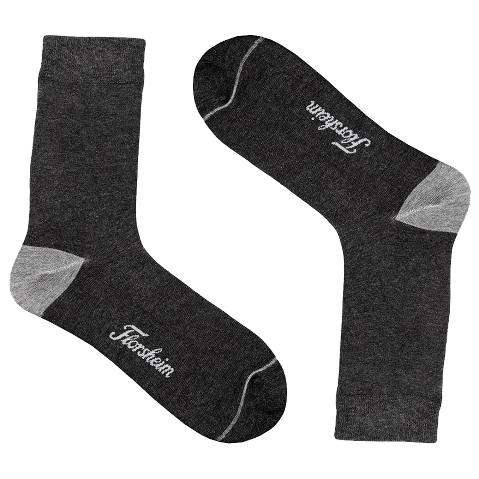 Men's , Bamboo Flat Crew Dress Socks - One Pair-Florsheim Outlet