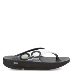 New OOFOS Unisex , Ooriginal Sandal Black White