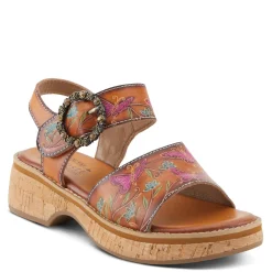 Online L Artiste Women's L'Artiste By Spring Step Kenna Sandal Camel Multi