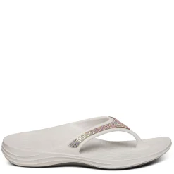 New Aetrex Women's , Fiji Sparkle Sandal White