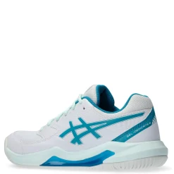 Hot ASICS Women's , GEL-Dedicate 8 Pickleball Shoe - Wide Width White/Teal Blue