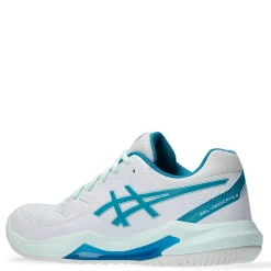 Hot ASICS Women's , GEL-Dedicate 8 Tennis Shoe White/Teal Blue