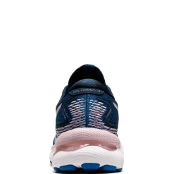 Discount ASICS Women's , GEL-Nimbus 24 Running Shoe - Wide Width Blue Pink