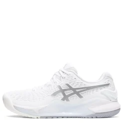 Clearance ASICS Women's , GEL-Resolution 9 Tennis Shoe White/Pure Silver