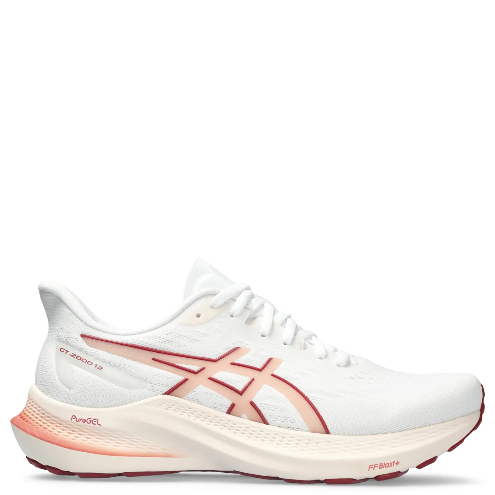 Online ASICS Women's , GT-2000 12 Running Shoe White / Light Garnet