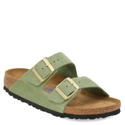 Sale Birkenstock Women's , Arizona Soft Footbed Sandal - Narrow Fit Green Tea