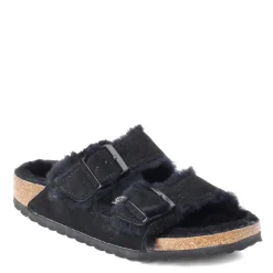 New Birkenstock Women's , Arizona Shearling Lined Sandal - Narrow Width Black