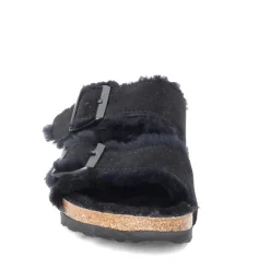 New Birkenstock Women's , Arizona Shearling Lined Sandal - Narrow Width Black
