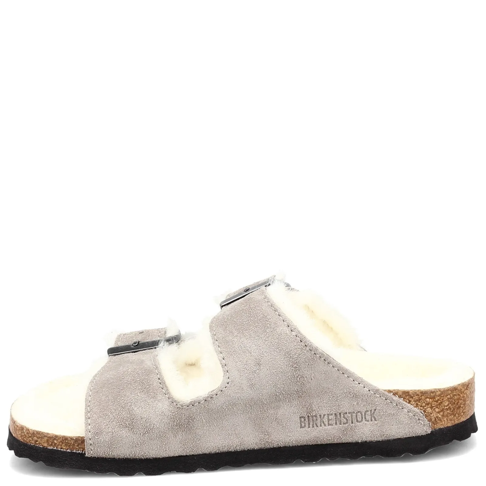 Outlet Birkenstock Women's , Arizona Shearling Lined Sandal - Narrow Width Stone