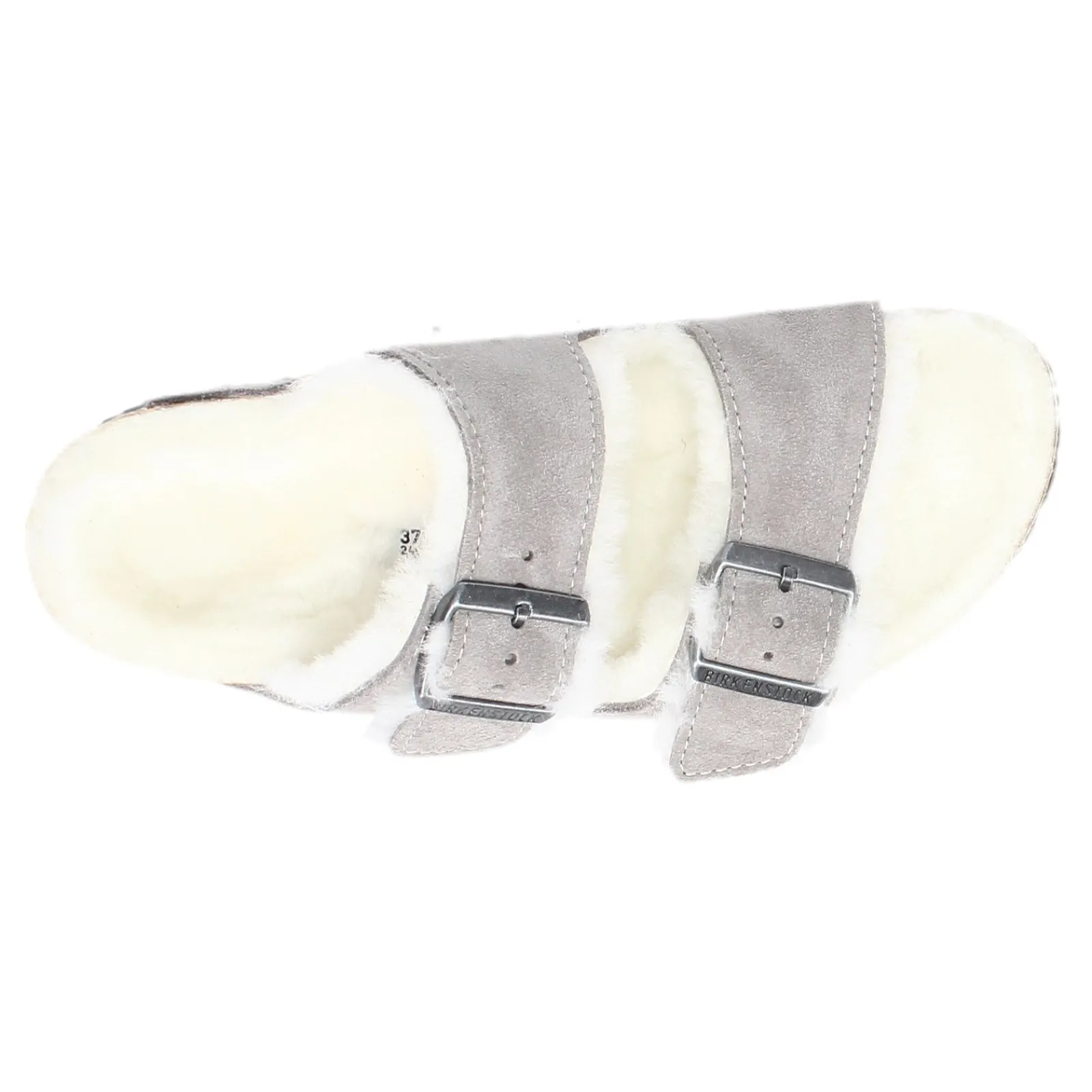 Outlet Birkenstock Women's , Arizona Shearling Lined Sandal - Narrow Width Stone