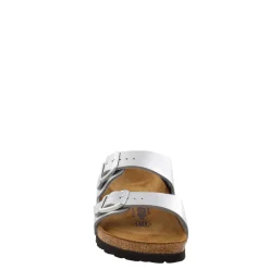 Sale Birkenstock Women's , Arizona Soft Footbed Sandal - Narrow Width Silver