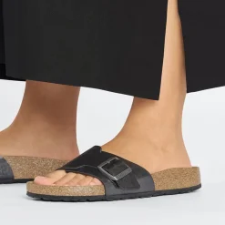 Best Birkenstock Women's , Catalina Slide Sandal - Narrow Fit Licorice Birko-Flor