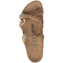 Clearance Birkenstock Women's , Franca Braid Sandal - Regular Width Cognac