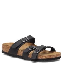 Clearance Birkenstock Women's , Franca Sandal - Narrow Width Black Oiled Leather