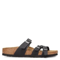 Clearance Birkenstock Women's , Franca Sandal - Narrow Width Black Oiled Leather