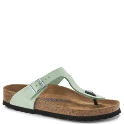 New Birkenstock Women's , Gizeh Soft Footbed Sandal - Regular Width Green