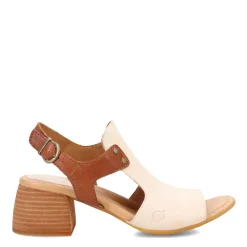 Hot Born Women's , Sylvie Sandal White/Brown