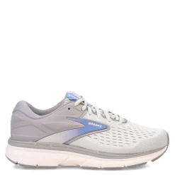 Sale Brooks Women's , Dyad 11 Running Shoe - Wide Width Grey/White/Blue