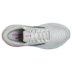Best Brooks Women's , Ghost 16 Running Shoe - Wide Width White/Grey/Estate Blue