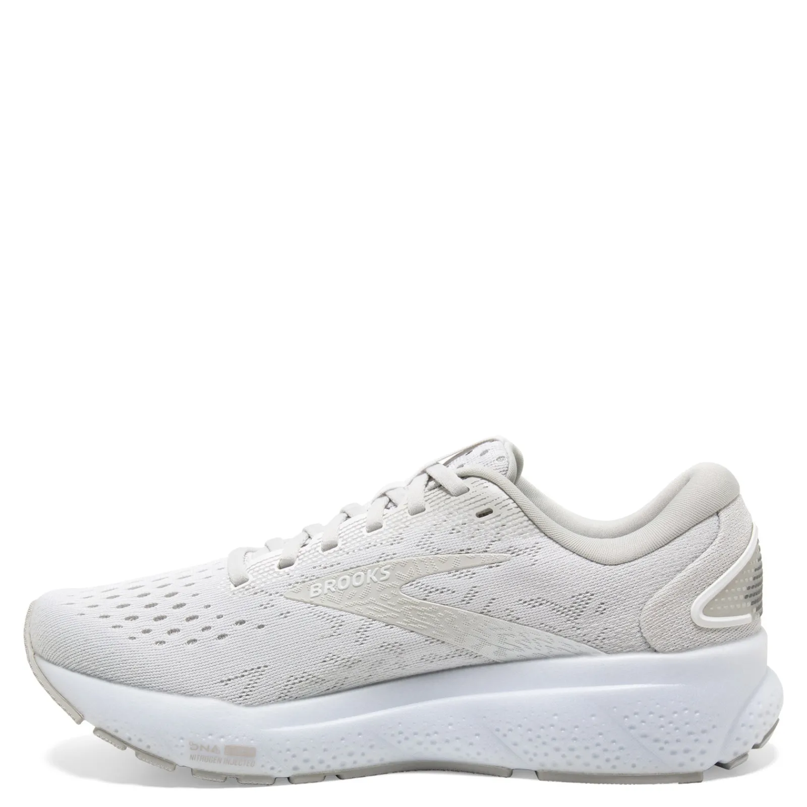 New Brooks Women's , Ghost 16 Running Shoe White/White/Grey