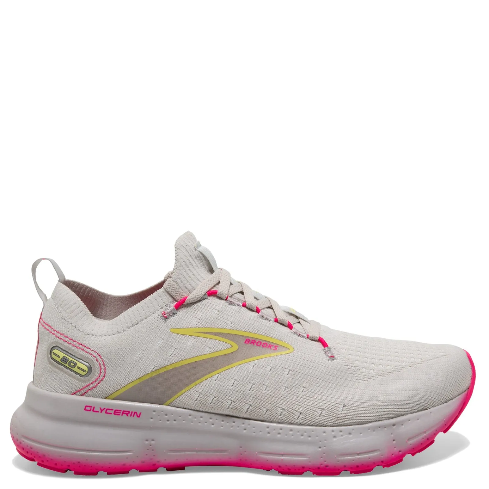 Sale Brooks Women's , Glycerin 20 Stealth Fit Running Shoe Grey/Yellow/Pink
