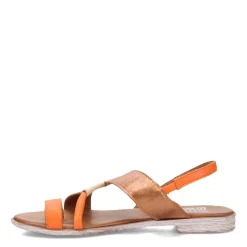 Online Bueno Women's , Yuki Sandal Orange Gold Multi