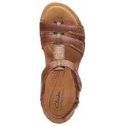 Sale Clarks Women's , April Cove Sandal Dark Tan