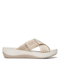 Clearance Clarks Women's , Arla Wave Sandal Beige Combi