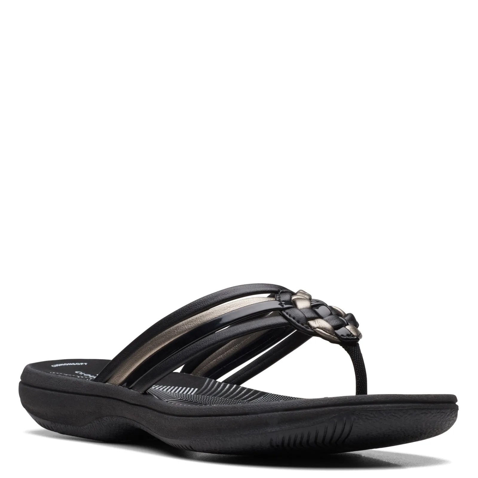 Outlet Clarks Women's , Breeze Coral Sandal Black Combi