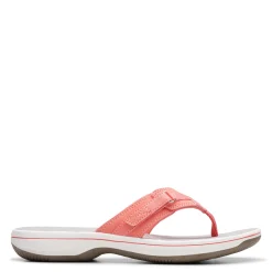 New Clarks Women's , Breeze Sea Sandal Coral Bright