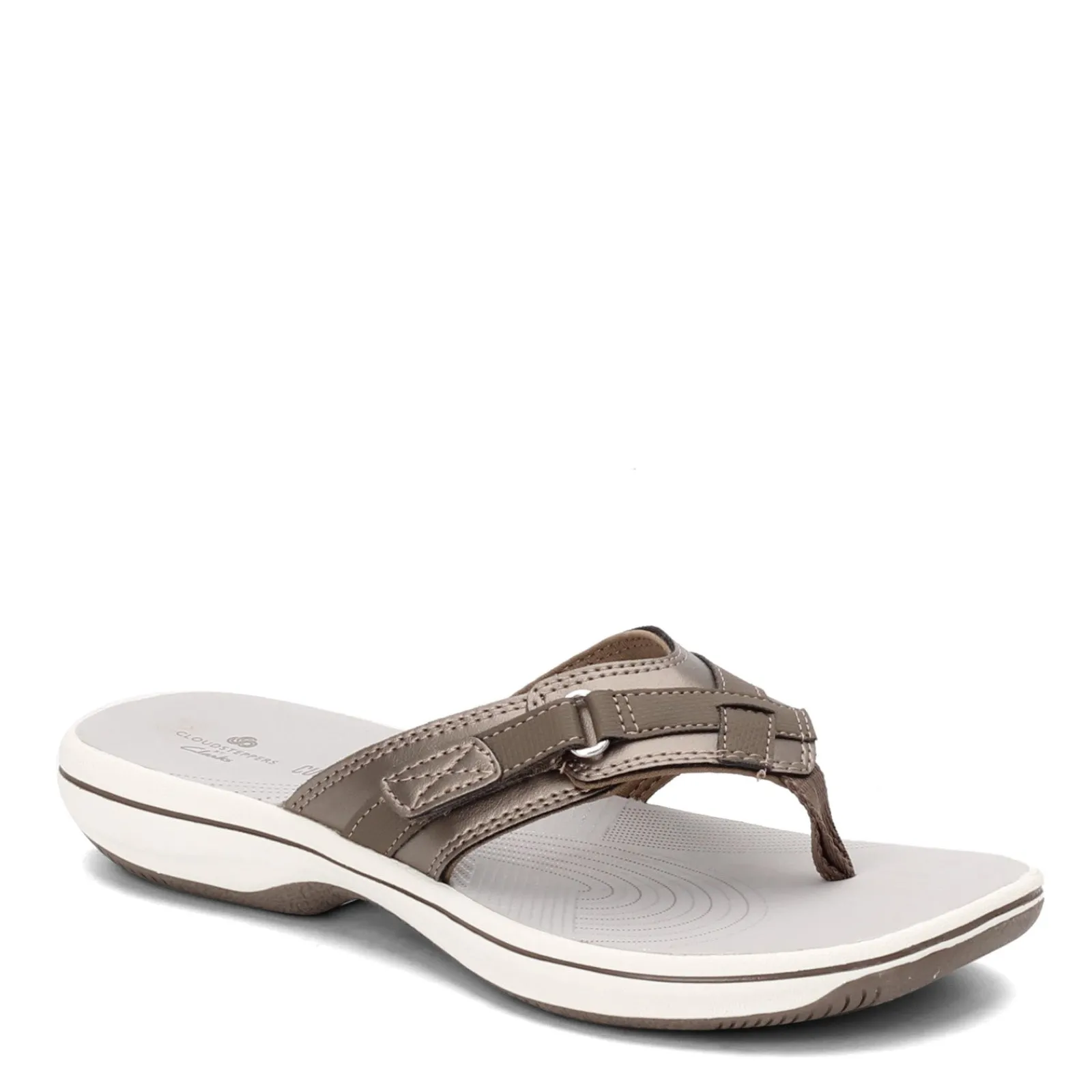 Sale Clarks Women's , Breeze Sea Flip Flop Pewter