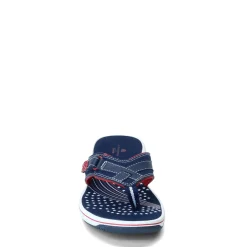New Clarks Women's , Breeze Sea Sandal Red White Blue