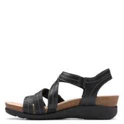 New Clarks Women's , Calenne Clara Sandal Black Combi