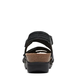New Clarks Women's , Calenne Clara Sandal Black Combi