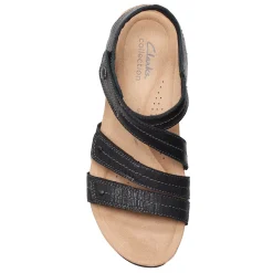 New Clarks Women's , Calenne Clara Sandal Black Combi