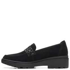 Clarks Women's , Calla Ease Loafer Black Suede