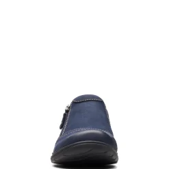 Best Clarks Women's , Carleigh Ray Slip-On Navy Nubuck