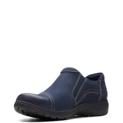 Best Clarks Women's , Carleigh Ray Slip-On Navy Nubuck