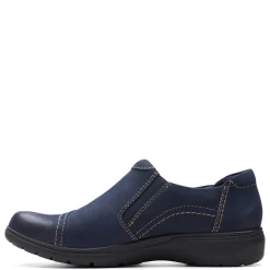 Best Clarks Women's , Carleigh Ray Slip-On Navy Nubuck