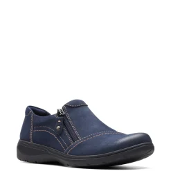 Clearance Clarks Women's , Carleigh Ray Slip-On Navy Nubuck