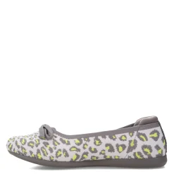 Sale Clarks Women's , Carly Hope Flat Grey Leopard