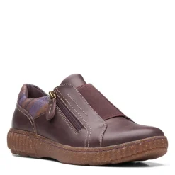 Online Clarks Women's , Caroline Cove Slip-On Burgundy Leather
