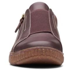 Online Clarks Women's , Caroline Cove Slip-On Burgundy Leather