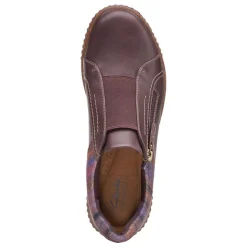 Online Clarks Women's , Caroline Cove Slip-On Burgundy Leather