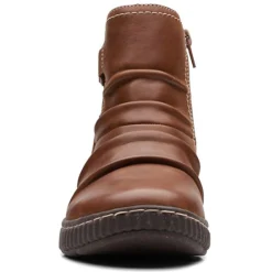 Outlet Clarks Women's , Caroline Orchid Boot Dark Tan