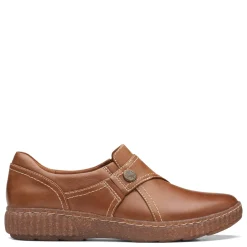 Clarks Women's , Caroline Pearl Slip-On Dark Tan